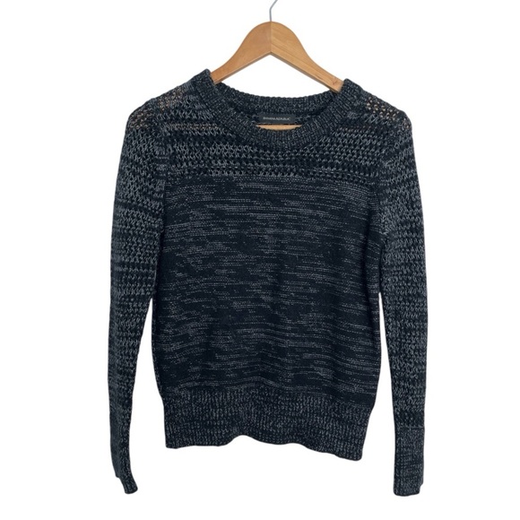 Banana republic wool blend black and charcoal knitted sweater Size XS - Picture 1 of 5
